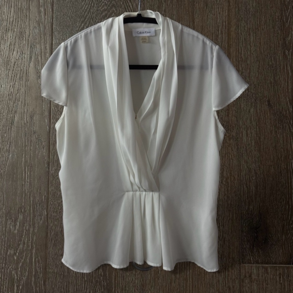Calvin Klein Women's White Blouse